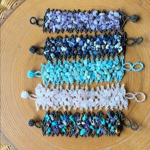 Lot of 5 Beaded Bracelets NWOT